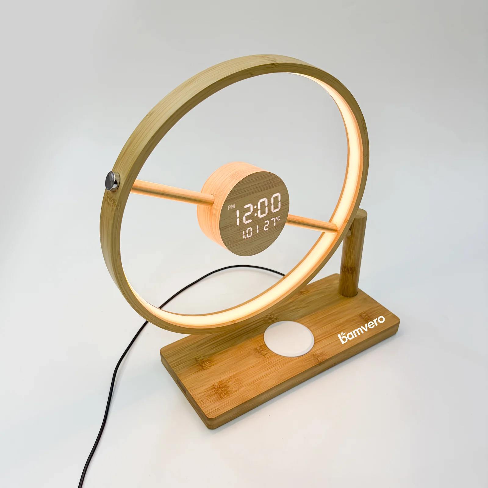 Round Halo Clock Lamp