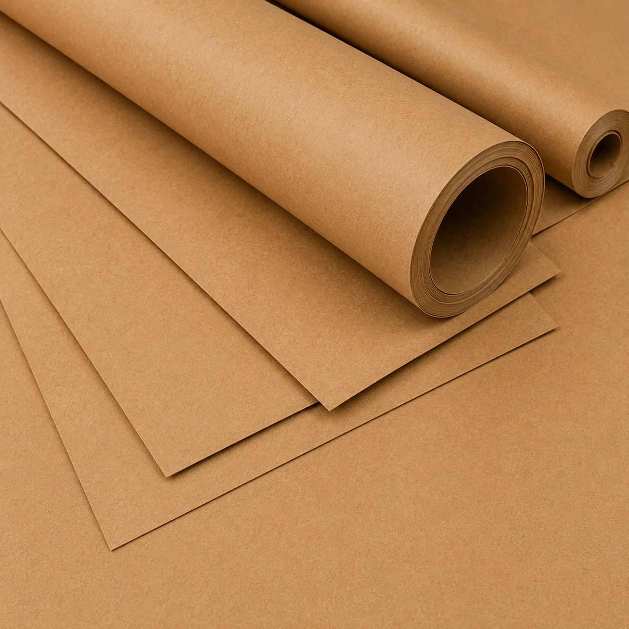 Kraft paper material close-up