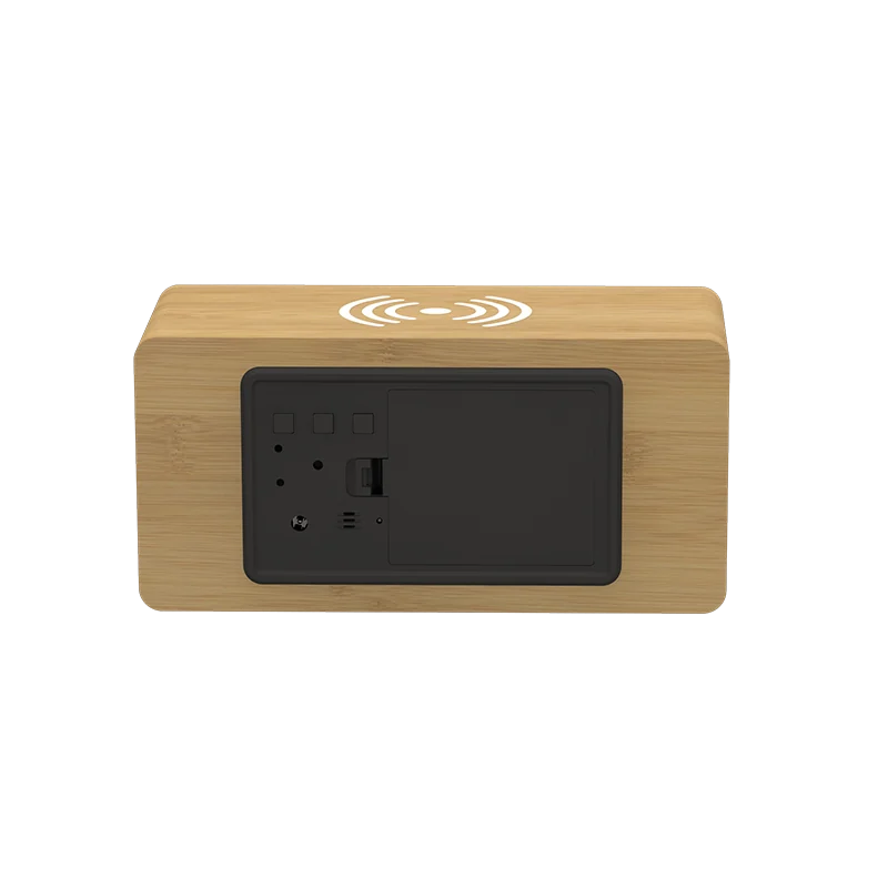 1502 Bamboo Wireless Charging Clock thumbnail 3