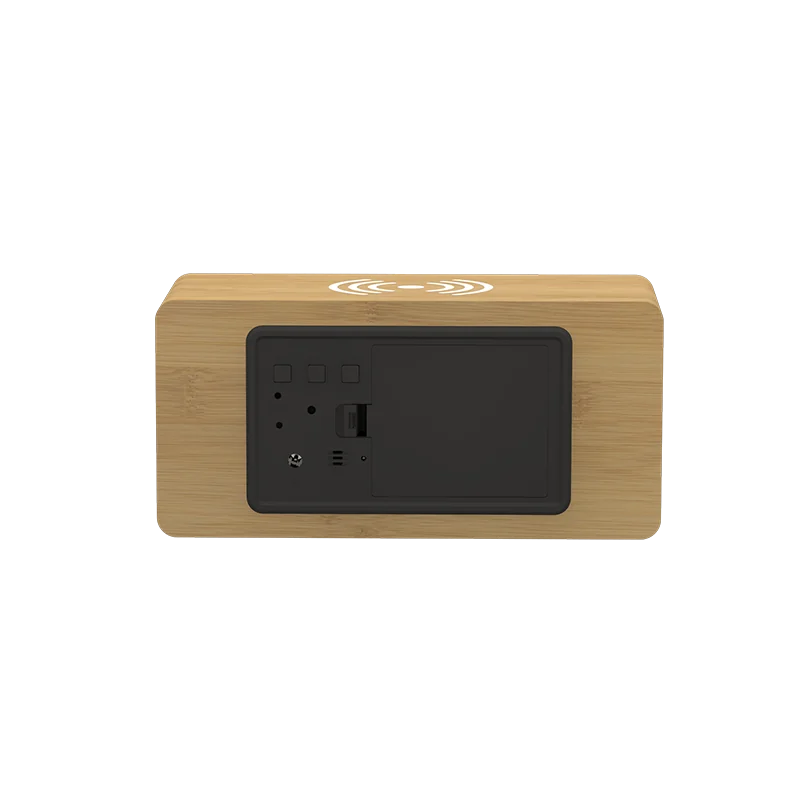 1609 Eco Bamboo Wireless Charging Clock thumbnail 3