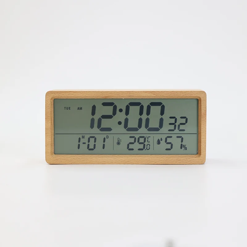 1906 Bamboo LCD Humidity Clock thumbnail 4