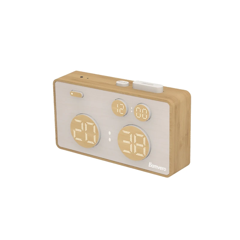 1916 Bamboo Push-Button Alarm Clock thumbnail 3