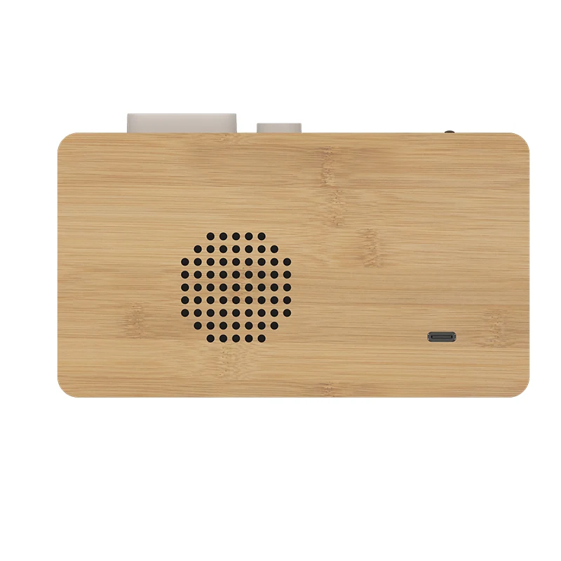 1916 Bamboo Push-Button Alarm Clock thumbnail 2