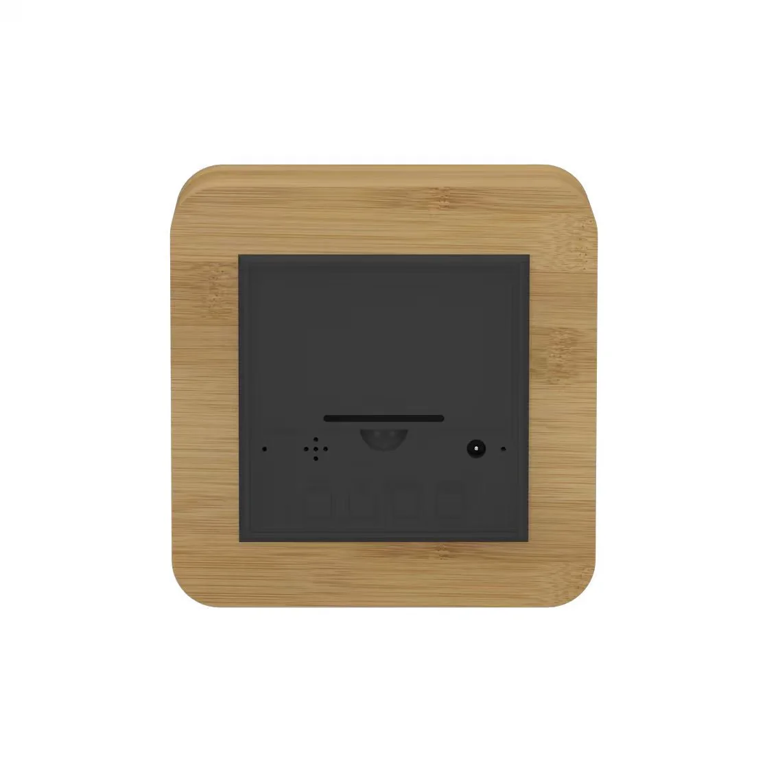 2101 Compact Bamboo Mirror LED Clock thumbnail 2