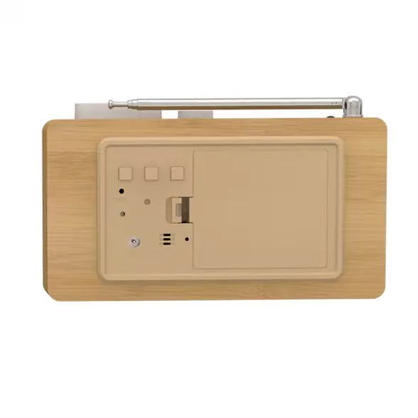 2605 Compact Bamboo Radio Alarm Clock thumbnail 5
