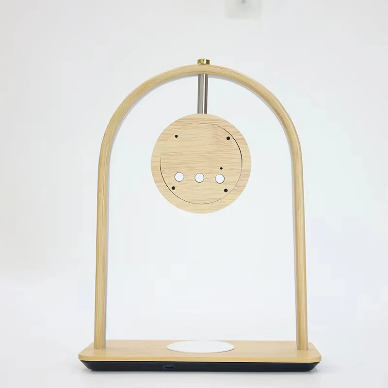 Arch bamboo charging clock detail for hotel sample review
