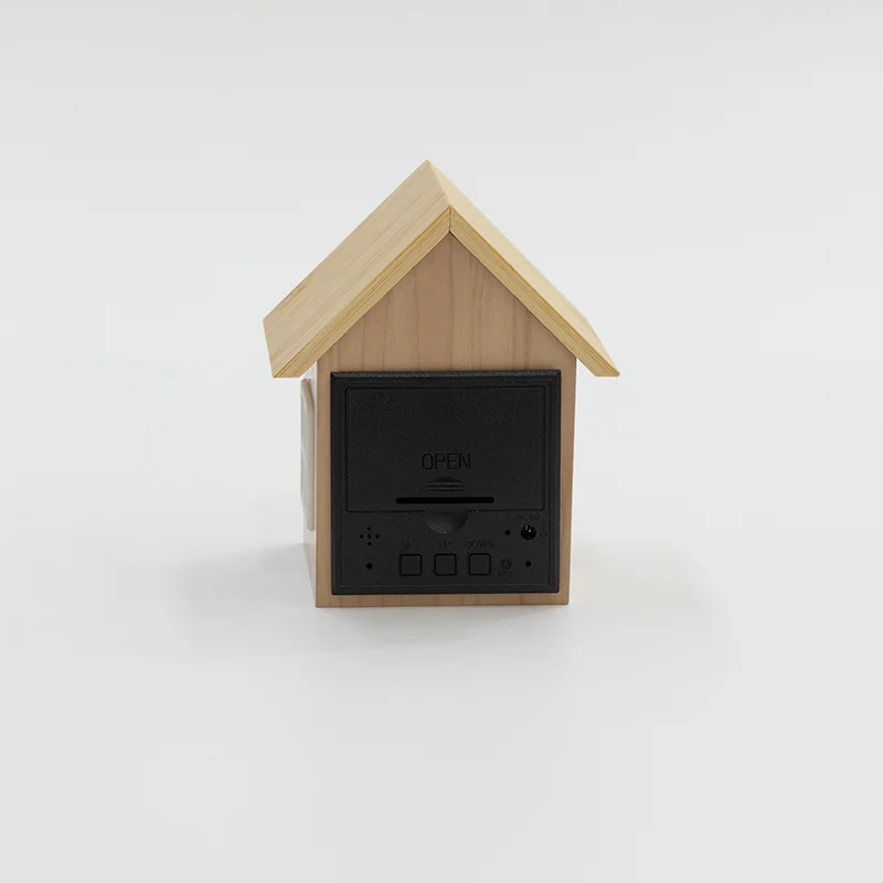 F003 Bamboo House Clock with Ambient Light thumbnail 5
