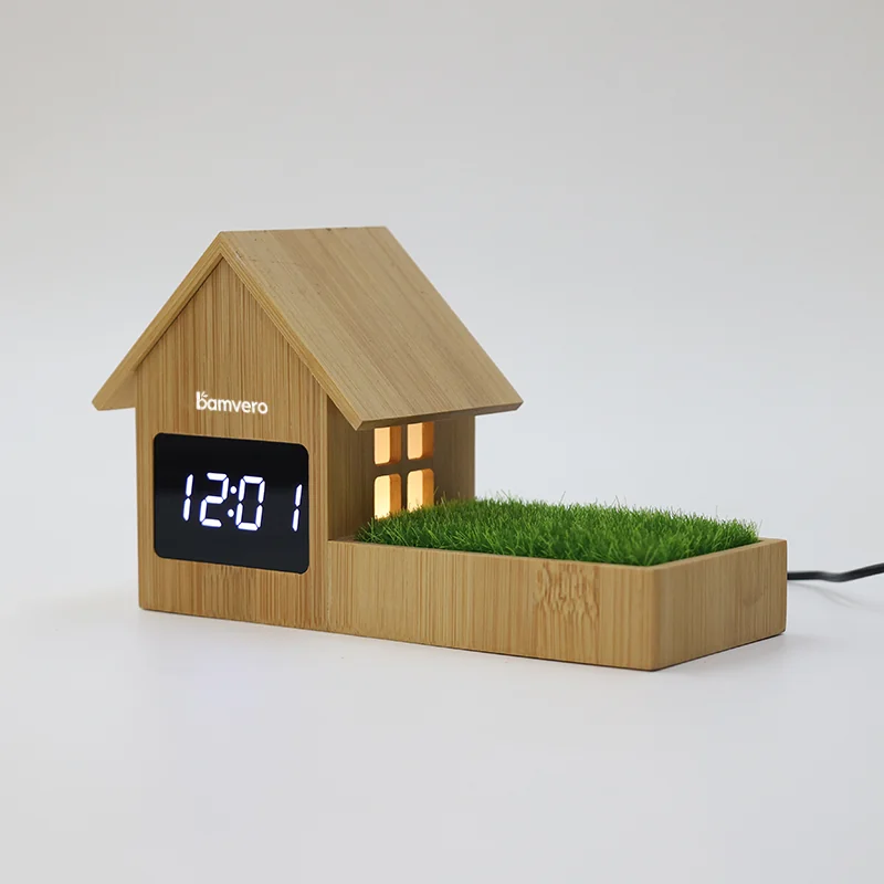 F101 Bamboo House Ambient Light Clock thumbnail 3