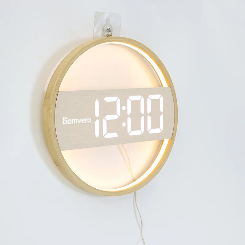 G218A Bamboo Fabric Wall Clock thumbnail 3