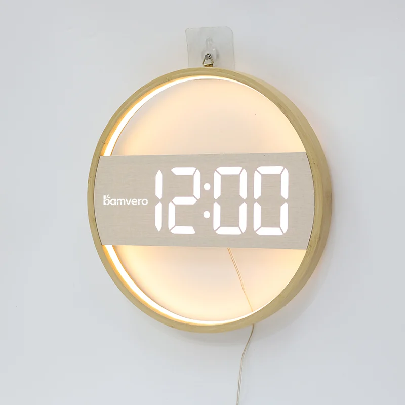 G218A Bamboo Fabric Wall Clock thumbnail 4