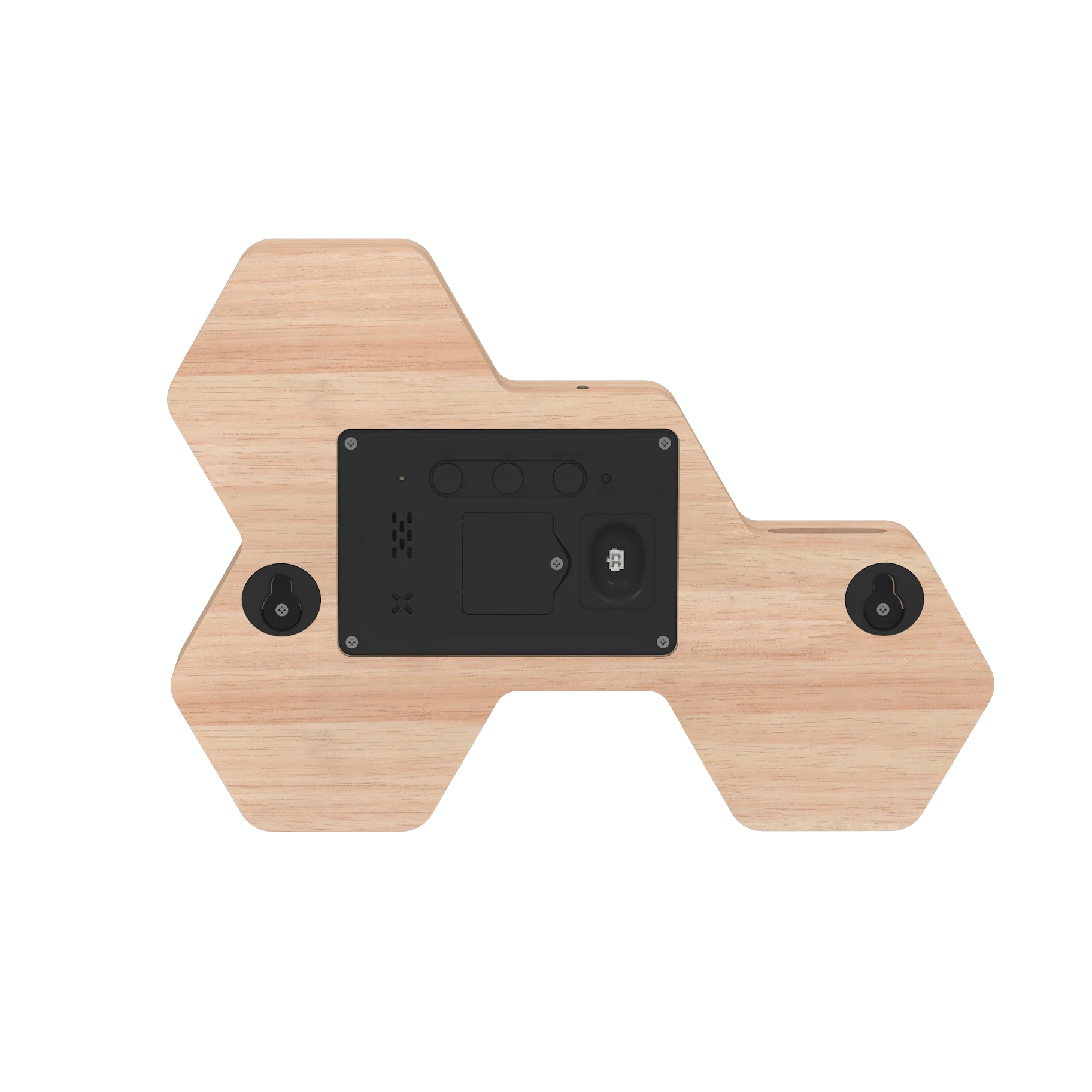 G268 Bamboo Geometric LED Clock thumbnail 6
