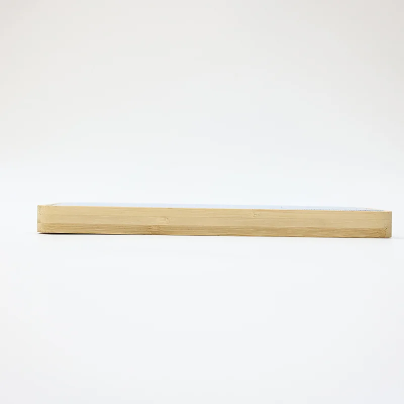 G290 Rectangular Bamboo Fabric Wall Clock thumbnail 2