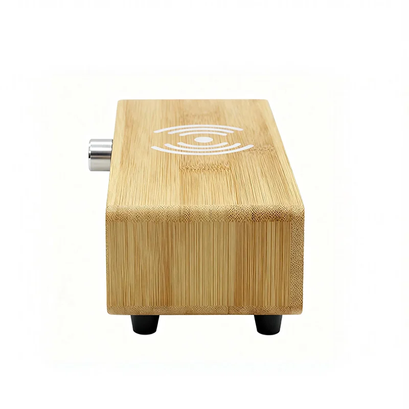 W106 Bamboo Wireless Charging Clock thumbnail 4